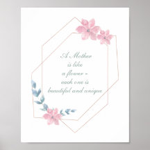 Geometric Floral Beauful Moeder Quote