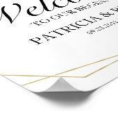 Geometric Floral Greenery Wedding Welkomstbord Poster (Hoek)