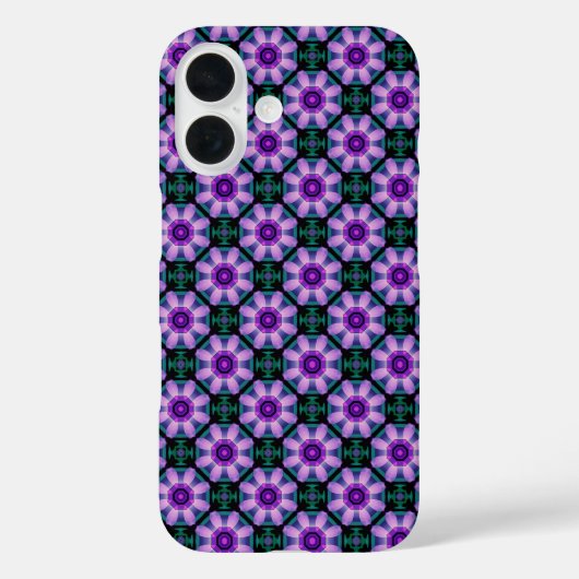 Geometric Floral in Purple Case-Mate iPhone Case (Achterkant)