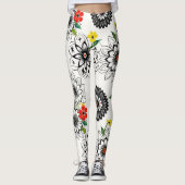 Geometric Floral Mandalas Seamless Pattern Leggings (Voorkant)
