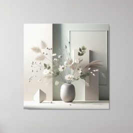 Geometric Floral Still Life Canvas Afdruk