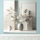 Geometric Floral Still Life Canvas Afdruk (Insitu (Houten vloer))
