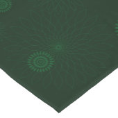 Geometric Flower〜グリーン_ダークグリーン地〜 Korte Tafelloper (Hoek)