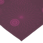 Geometric Flower〜ピンク_ダークピンク地〜 Korte Tafelloper (Hoek)