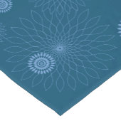 Geometric Flower〜ブルー_ダークブルー地〜 Korte Tafelloper (Hoek)