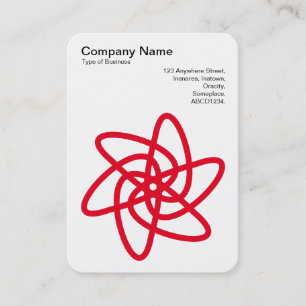 Geometric Flower 05 - Zwart op Wit Visitekaartje