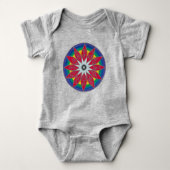 Geometric flower piñata mandala romper (Voorkant)