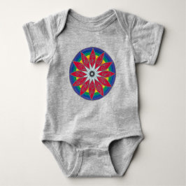 Geometric flower piñata mandala  romper