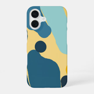 Geometric Fluid Abstract — Gift for Art Lovers iPhone 16 Hoesje
