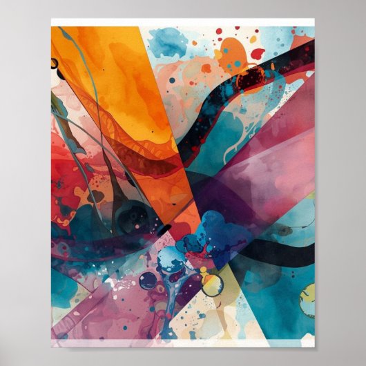 Geometric Fluidity Poster (Voorkant)