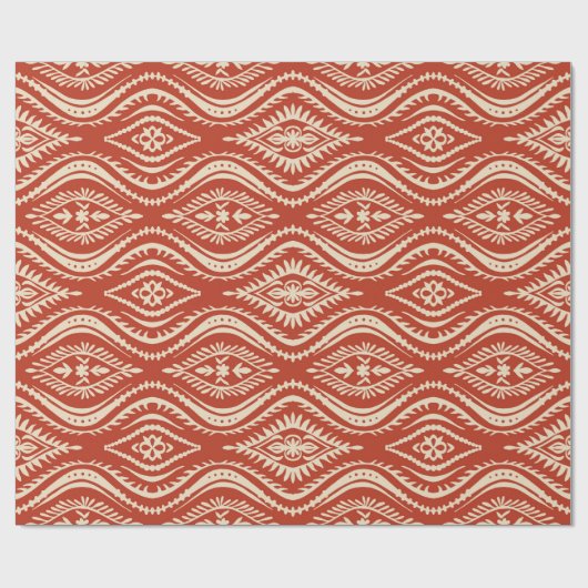 Geometric folklore ornament with waves. Oriental v Cadeaupapier (Vlak)