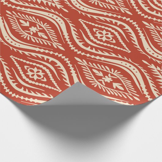 Geometric folklore ornament with waves. Oriental v Cadeaupapier (Hoek)