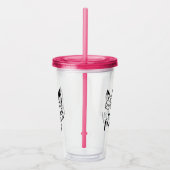 Geometric Fox Foxy Mama Script Acryl Drinkbeker (Rechts)