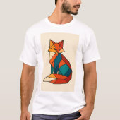 Geometric fox trending shirt (Voorkant)