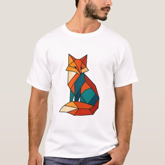 Geometric fox trending shirt (Voorkant)