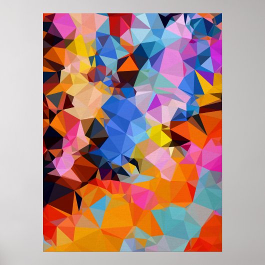 Geometric Fractal Abstract Wall Decor Poster (Voorkant)