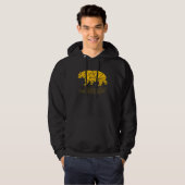 Geometric Fractal Pattern Shapes Bear Animal Hoodie (Voorkant volledig)