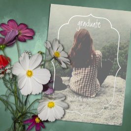 Geometric Frame Graduation Announcement Folie Uitnodiging