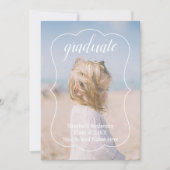 Geometric Frame Kids Photo Graduation Aankondiging (Voorkant)