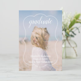 Geometric Frame Kids Photo Graduation Aankondiging