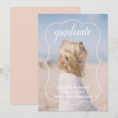 Geometric Frame Kids Photo Graduation Aankondiging (Voorkant / Achterkant)