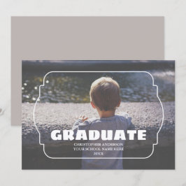 Geometric Frame Kids Photo Graduation Aankondiging