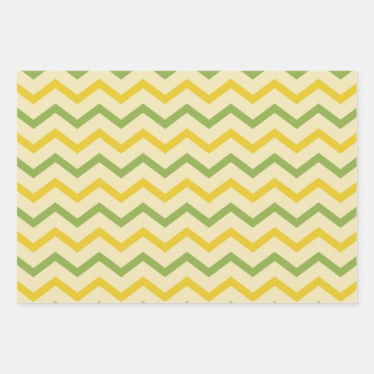 Geometric Fresh Yellow Lemon Style Inpakpapier Vel (Voorkant 3)
