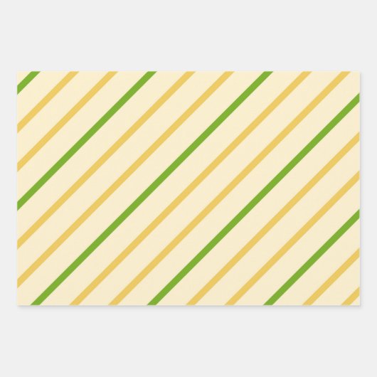 Geometric Fresh Yellow Lemon Style Inpakpapier Vel (Voorkant)