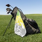Geometric Funky Abstracte Lithromantische Pridevla Golfhanddoek (Groen)