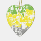 Geometric Funky Abstracte Lithromantische Pridevla Keramisch Ornament (Links)