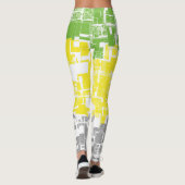Geometric Funky Abstracte Lithromantische Pridevla Leggings (Achterkant)