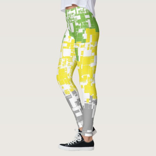 Geometric Funky Abstracte Lithromantische Pridevla Leggings (Links)