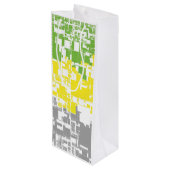 Geometric Funky Abstracte Lithromantische Pridevla Wijn Cadeautas (Achterkant Gekanteld)