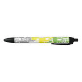 Geometric Funky Abstracte Lithromantische Pridevla Zwarte Inkt Pen (Bodem)