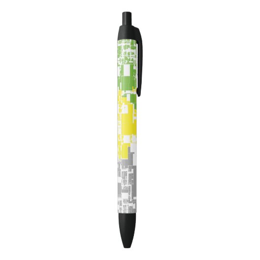 Geometric Funky Abstracte Lithromantische Pridevla Zwarte Inkt Pen (Achterkant (Verticaal))