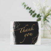 Geometric Geometric Waterverf van de moderne zwart Briefkaart (Staand voorkant)