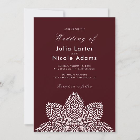Geometric Glittering Metallic Luxury Wedding Invit Kaart (Voorkant)