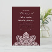 Geometric Glittering Metallic Luxury Wedding Invit Kaart (Staand voorkant)
