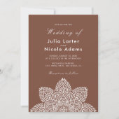 Geometric Glittering Metallic Luxury Wedding Invit Kaart (Voorkant)
