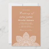 Geometric Glittering Metallic Luxury Wedding Invit Kaart (Voorkant)