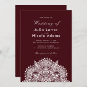 Geometric Glittering Metallic Luxury Wedding Kaart (Voorkant / Achterkant)