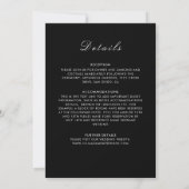 Geometric Glittering Metallic Luxury Wedding Kaart (Achterkant)