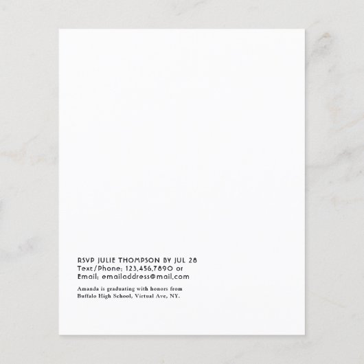 Geometric Glow Graduation Party Flyer (Achterkant)