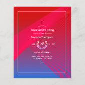 Geometric Glow Graduation Party Flyer (Voorkant)