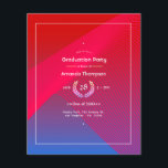 Geometric Glow Graduation Party Flyer<br><div class="desc">Moderne afstudeerfeest uitnodiging met accenten van rood en blauw aan te passen aan uw specifieke kenmerken. Enveloppen zijn niet inbegrepen. Voor dikkere uitnodigingen met enveloppen en bijpassende producten over hetzelfde thema,  zie het collectie hieronder.</div>