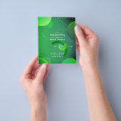 Geometric Glow Graduation Party Flyer (Hand)