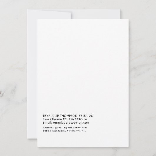 Geometric Glow Graduation Party Kaart (Achterkant)