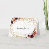 Geometric Gold Glitter Bridal Party Hartelijk dank Bedankkaart (Voorkant)