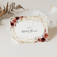 Geometric Gold Glitter Bridal Party Hartelijk dank