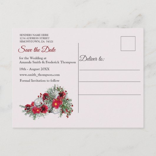 Geometric - Gold Glitter Burgundy Bouquets Aankondigingskaart (Achterkant)